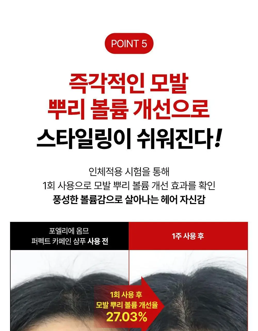 [탈모증상완화] 포엘리에 옴므 카페인 맥주효모 남자샴푸 500ml 상세페이지 27